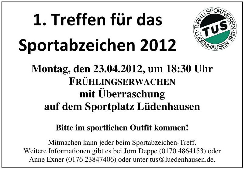 Sportabzeichen 2012