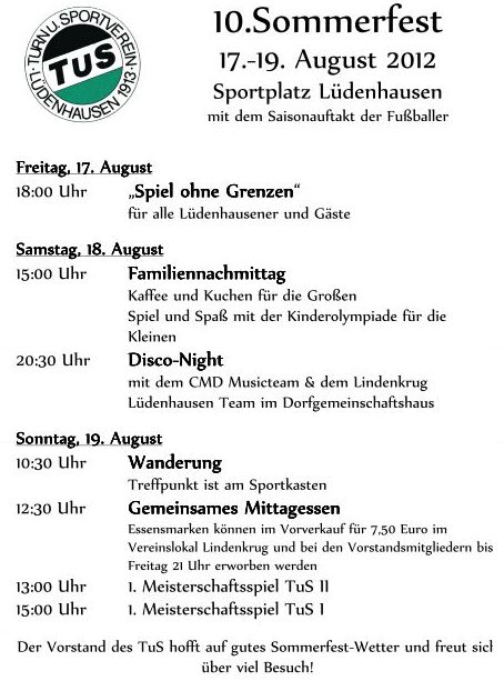 Sommerfest 2012