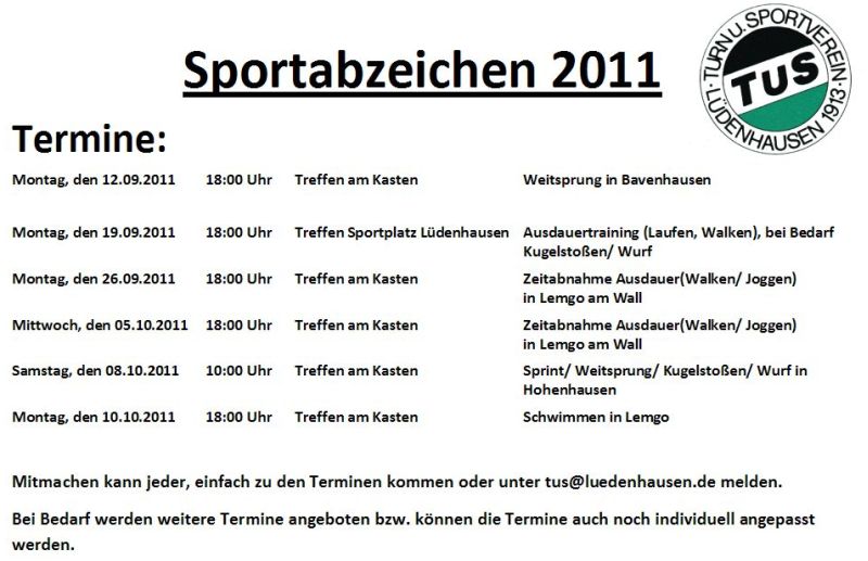 Sportabzeichen 2011