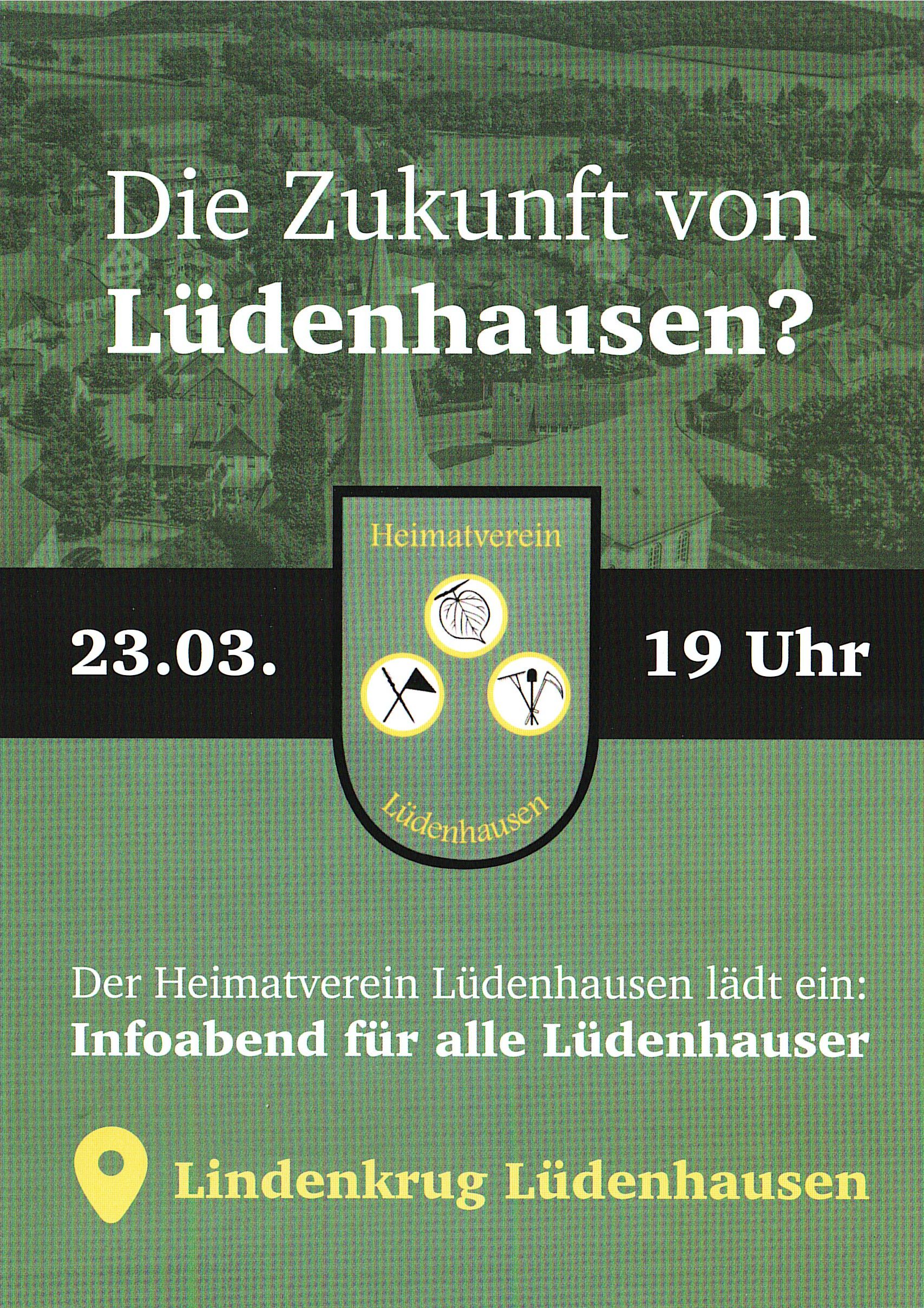 Info Veranstaltung am Montag 23. März „Zukunft Lüdenhausen“